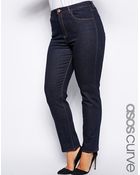 Asos Curve Exclusive Marney Straight Leg Jean In La Indigo - Lyst