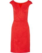 Oscar de la Renta Textured Cotton-Blend Dress - Lyst
