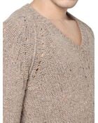 DSquared2 Chunky Wool Knit V Neck Sweater - Lyst