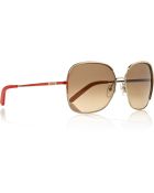 ChloƩ Square-Frame Metal Sunglasses - Lyst