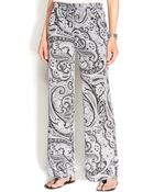 Michael Kors Michael Wideleg Paisleyprint Pants - Lyst