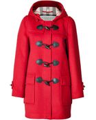 Burberry Brit Wool Minstead Duffle Coat In Military Red - Lyst