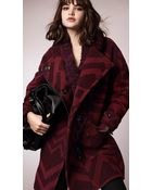 Burberry Graphic Jacquard Cocoon Coat - Lyst
