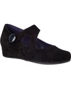 Vaneli For Jildor Matro Wedge Black Suede - Lyst