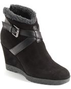 Aquatalia Suede Wedge Boots - Lyst