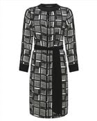 Jaeger Silk Cube Print Dress - Lyst
