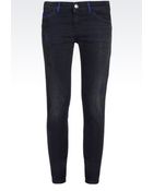 Emporio Armani Skinny Black Wash Jeans - Lyst