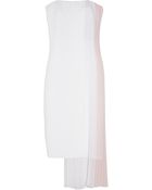 Adam Lippes Crepe And Pleated Chiffon Dress - Lyst