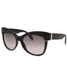 Roberto Cavalli Women'S Teti Round Black Sunglasses - Lyst