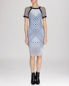 Karen Millen Dress - Printed Signature Stretch - Lyst