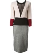 Barbara Casasola Sheer Panel Pencil Dress - Lyst