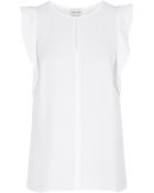 Reiss Gabriel Ruffle Shoulder Top - Lyst