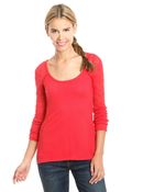 Lucky Brand Ginny Lace Sleeve Thermal Top - Lyst