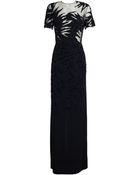 Jason Wu Floral Beaded Mesh and Crepe Gown - Lyst