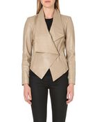 Helmut Lang Fold-Over Pointed Leather Jacket - Lyst