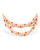 Carolina Bucci Coral Opal Diamond and Gold Smile Double Ring - Lyst