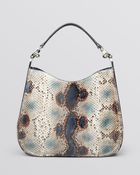 Ferragamo Hobo Kittie Framed Python - Lyst