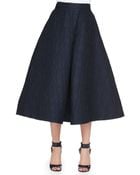 Monique Lhuillier Jacquard Long A-Line Skirt - Lyst