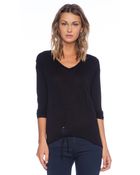 Stateside Tie Front Tee - Lyst