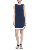 Rag & Bone Sleeveless Crepe Shirtdress W/ Long Tail - Lyst