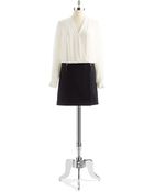 Adrianna Papell Long Sleeved Wrap Dress - Lyst