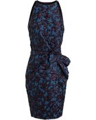 Lanvin Floral Jacquard Bow Dress - Lyst