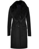 Joseph Wool-Cashmere Coat With Fur Collar - Lyst