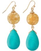 Panacea Turquoise & Quartz Double Drop Earrings - Lyst