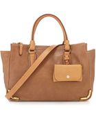 Etienne Aigner Daily Distressed Leather Medium Satchel Bag - Lyst