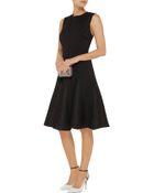 Lela Rose Mesh-Trimmed Ponte Dress - Lyst