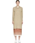 Acne Studios Clay Grey Chavon Shirt Dress - Lyst