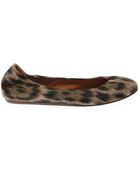 Lanvin Leopard-Print Ballet Flats - Lyst