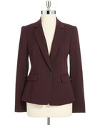 Anne Klein Single Button Blazer - Lyst