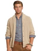 Polo Ralph Lauren Carded Cotton Shawl Cardigan - Lyst