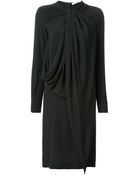 Givenchy Draped Detail Shift Dress - Lyst