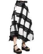 Sportmax Asymmetrical Fringed Jacquard Skirt - Lyst