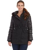 Kensie Mixed Media Coat - Lyst