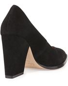 Bettye Muller Suede Pointy-Toe Pump - Lyst