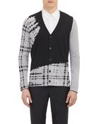 Jil Sander Abstract Pattern Jacquard Cardigan - Lyst