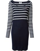 Sonia By Sonia Rykiel Striped Knitted Dress - Lyst
