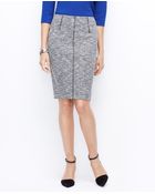 Ann Taylor Tall Tipped Tweed Pencil Skirt - Lyst