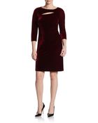 Donna Morgan Velvet Cutout Shift Dress - Lyst