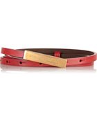 Stella McCartney Skinny Faux Leather Belt - Lyst