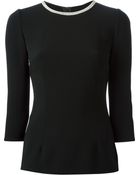 Dolce & Gabbana Crystal Neck Top - Lyst