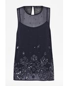 French Connection Quinnie Sequin Vest Top - Lyst