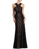 BCBGMAXAZRIA Maegan Crisscross Bodice Gown - Lyst