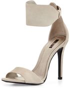 Schutz Hidden-Buckle Leather Sandal - Lyst