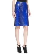 Michael Kors Glazed Python A-Line Skirt - Lyst