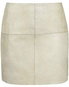 Topshop Cracked Leather Mini Skirt - Lyst