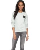 Zoe Karssen Wish You Were Here Sweatshirt - Grey Heather - Lyst